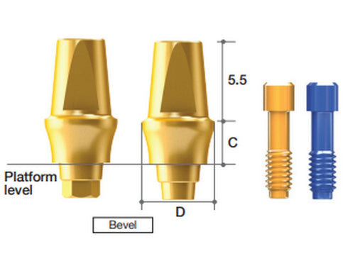 AnyRidge Extra EZ Post Abutment (Core 3.3) Type - Bevel